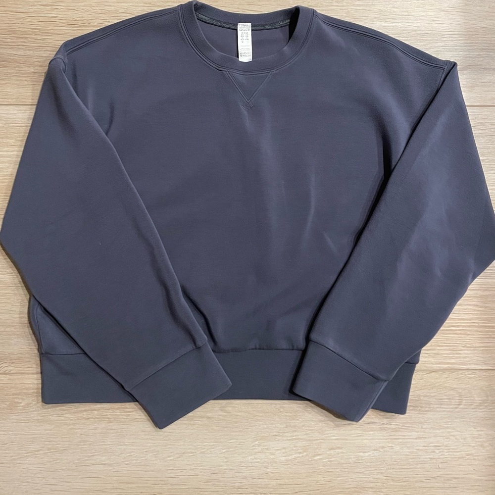 SPANX Women’s Navy Blue Crewneck Sweatshirt